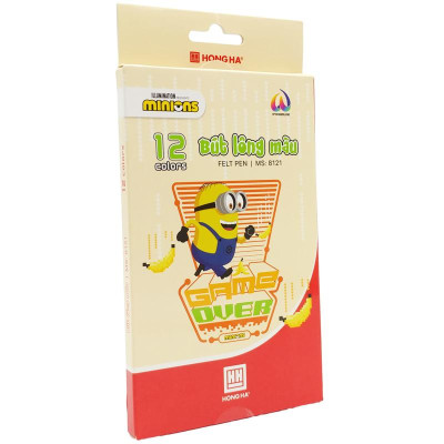 Hộp 12 Bút Lông Màu Minions - Hồng Hà 8121