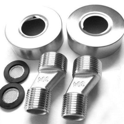 Vòi bếp nóng lạnh gắn tường cổ cong SUS304