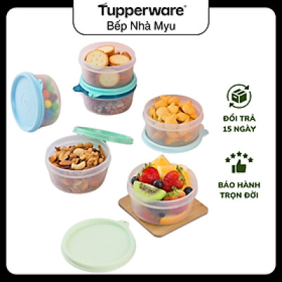 Bộ Tupperware 6 hộp bảo quản thực phẩm Colorful Small Server 200ml - Hàng Chính Hãng