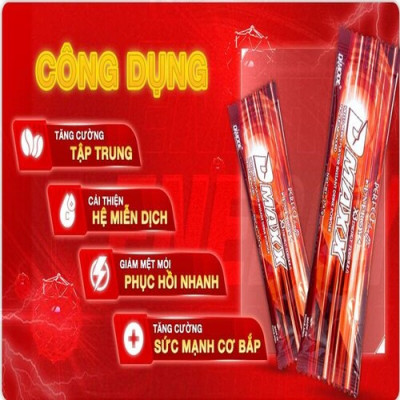 DMAXX thức uống bổ sung vitamin năng lượng không đường DAMODE 2 gói dùng thử màu đỏ