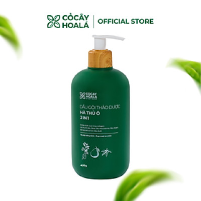 Dầu Gội Xả 2in1 Hà Thủ Ô Cỏ Cây Hoa Lá VIETNAM - Dưỡng Tóc Đen Mượt, Bóng Khỏe, Dung tích 420g/chai