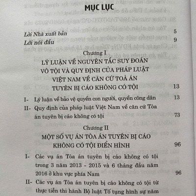 Toà Án Tuyên Bị Cáo Không Có Tội 