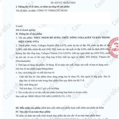 Combo 4 Hộp Nước Uống Collagen Peptide 3000mg Coolvita Hỗ Trợ Trẻ Hóa Sáng Da, Hỗ Trợ Dưỡng Tóc và Móng Kết Hợp Vitamin B3 (45ml× 7 túi)/hộp