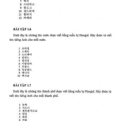 Bài Tập Ngữ Pháp Tiếng Hàn (Trình Độ Căn Bản)