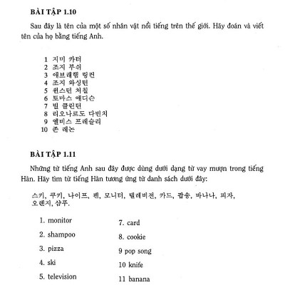 Bài Tập Ngữ Pháp Tiếng Hàn (Trình Độ Căn Bản)