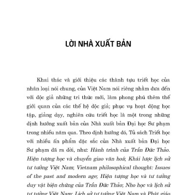 Ý Thức Luận (Essai Sur Les Données Immédiates De La Conscience) - Henri Bergson; Cao Văn Luận dịch; Phạm Anh Tuấn hiệu chú (Tái bản 2024)
