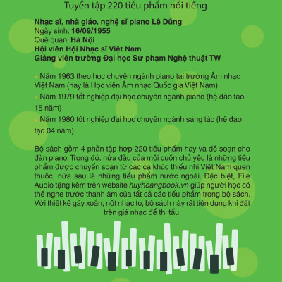 Piano Cho Thiếu Nhi - Tuyển Tập 220 Tiểu Phẩm Nổi Tiếng - Phần 3 (Kèm File Audio) (Tái Bản 2023)