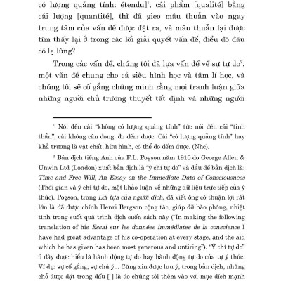 Ý Thức Luận (Essai Sur Les Données Immédiates De La Conscience) - Henri Bergson; Cao Văn Luận dịch; Phạm Anh Tuấn hiệu chú (Tái bản 2024)