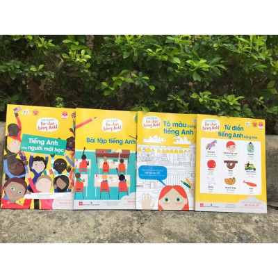 Sách - Học tiếng anh thật vui với combo sách Hello English - xin chào tiếng anh (bộ 4 cuốn)