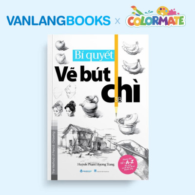 Sách Bí Quyết Vẽ Bút Chì + Bộ 12 Bút Lông Fine Tip Marker - Vanlangbooks x Colormate