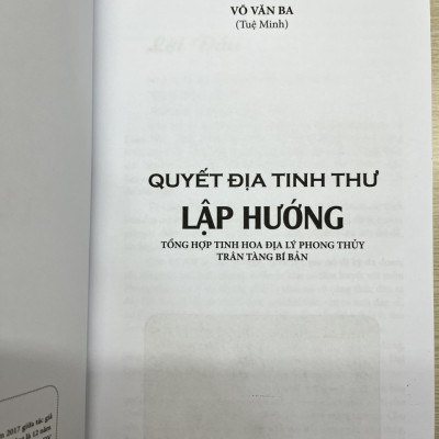Quyết Địa Tinh Thư - Lập Hướng