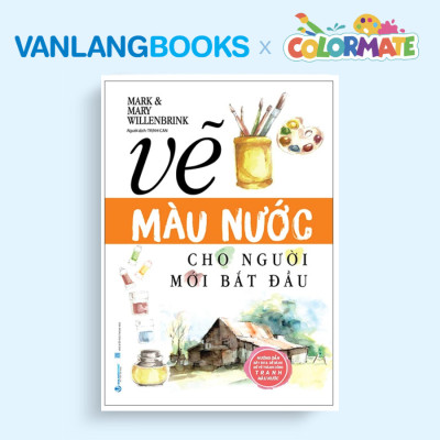Sách Vẽ Màu Nước Cho Người Mới Bắt Đầu (Tái Bản 2025) + Hộp 36 Bánh Màu Nước Watercolor Cakes - Vanlangbooks x Colormate