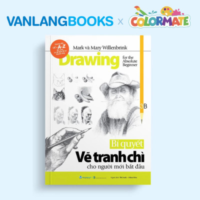 Sách Bí Quyết Vẽ Tranh Chì Cho Người Mới Bắt Đầu + Hộp Giấy 12 Cây Phấn Màu - Vanlangbooks x Colormate