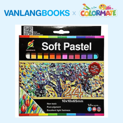 Sách Bí Quyết Vẽ Tranh Chì Cho Người Mới Bắt Đầu + Hộp Giấy 24 Cây Phấn Màu Soft Pastel - Vanlangbooks x Colormate