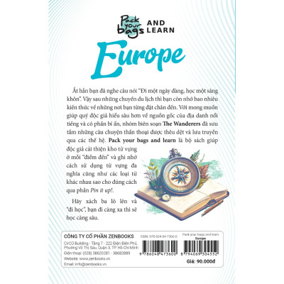 Sách - Cẩm Nang Tiếng Anh Du Lịch Châu Âu (Pack Your Bags And Learn Europe)