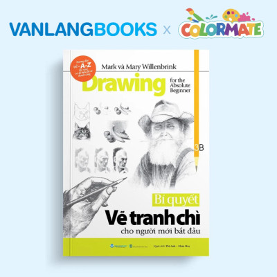 Sách Bí Quyết Vẽ Tranh Chì Cho Người Mới Bắt Đầu + Bộ 12 Bút Lông Fine Tip Marker - Vanlangbooks x Colormate