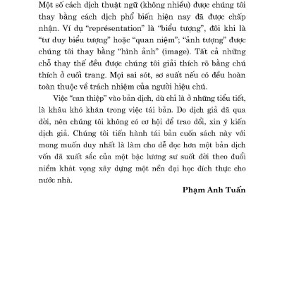 Ý Thức Luận (Essai Sur Les Données Immédiates De La Conscience) - Henri Bergson; Cao Văn Luận dịch; Phạm Anh Tuấn hiệu chú (Tái bản 2024)