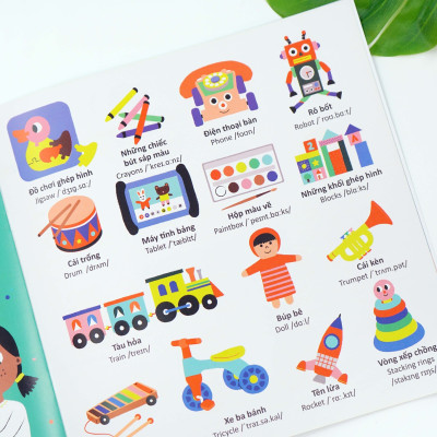 Sách-A world of words - Thế giới từ vựng cho bé nội dung phong phú bao trùm nhiều chủ đề hấp dẫn - Đinh Tị Books