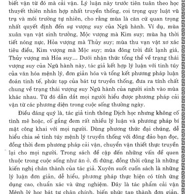 Phong Thủy Cải Vận - Dành Cho Mệnh Khuyết Kim, Thủy (Quyển Xuân, Hạ) - QB
