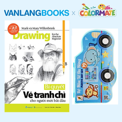 Sách Bí Quyết Vẽ Tranh Chì Cho Người Mới Bắt Đầu + Bộ Màu Vẽ Đa Năng CM-70 - Vanlangbooks x Colormate