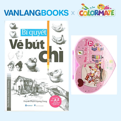 Sách Bí Quyết Vẽ Bút Chì + Bộ Màu Vẽ Đa Năng CM-72 - Vanlangbooks x Colormate