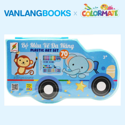 Sách Bí Quyết Vẽ Tranh Chì Cho Người Mới Bắt Đầu + Bộ Màu Vẽ Đa Năng CM-70 - Vanlangbooks x Colormate