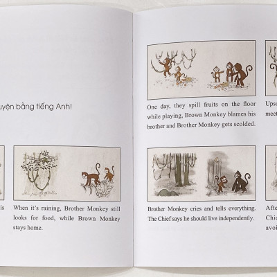 Rèn Luyện Thói Quen Tốt 2-6 Tuổi: Đừng Chỉ Biết Ỷ Lại, Khỉ Nâu (Song Ngữ)