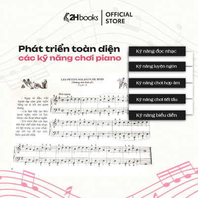 Sách- Phương Pháp Hồng Năm Thứ Nhất Với Đàn PIANO, Tập 1- Giáo Trình dạy PIANO nổi tiếng của Pháp (Tái Bản 2024)- 2HBooks