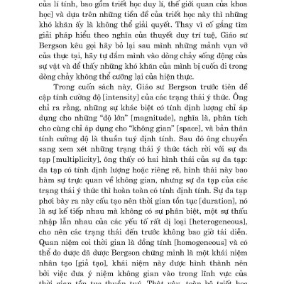 Ý Thức Luận (Essai Sur Les Données Immédiates De La Conscience) - Henri Bergson; Cao Văn Luận dịch; Phạm Anh Tuấn hiệu chú (Tái bản 2024)