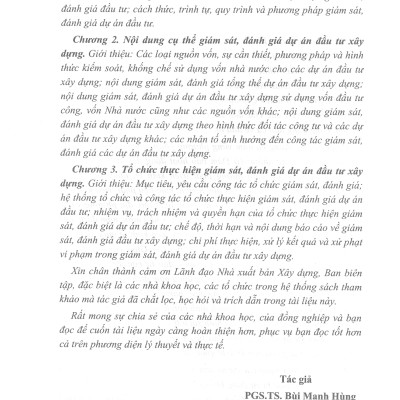 Giám Sát Đánh Gia Dự Án Đầu Tư Xây Dựng