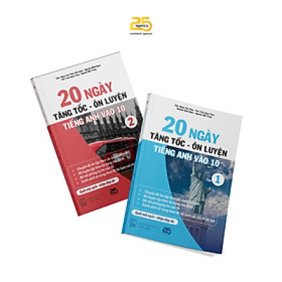 Combo - 20 ngày tăng tốc - ôn luyện tiếng Anh vào 10 - Tập 1 + 2