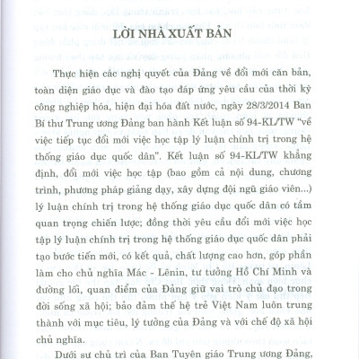 Combo 4 cuốn Giáo Trình Dành Cho Bậc Đại Học Hệ Không Chuyên Lý Luận Chính Trị: Giáo Trình Kinh Tế Chính Trị Mác – Lênin + Giáo Trình Lịch Sử Đảng Cộng Sản Việt Nam + Giáo Trình Chủ Nghĩa Xã Hội Khoa Học + Giáo Trình Tư Tưởng Hồ Chí Minh