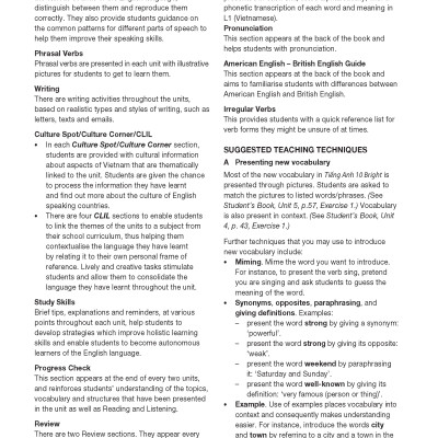 Tiếng Anh 10 Bright Teacher