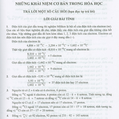 Bài Tập Hóa Học Vô Cơ, Quyển II - Lý Thuyết Đại Cương Về Hóa Học (Trả Lời Câu Hỏi Và Giải Bài Tính)