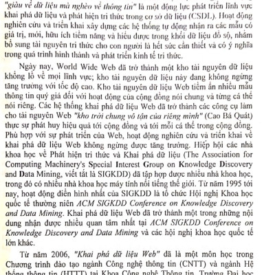Giáo Trình Khao Phá Dữ Liệu Web