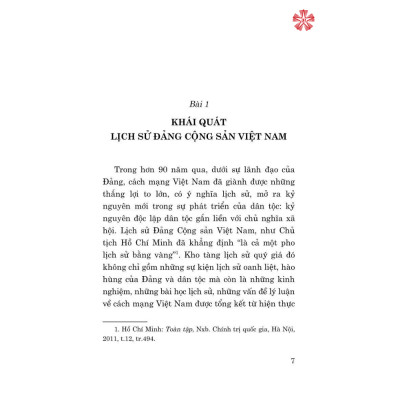 Tài liệu bồi dưỡng nhận thức về Đảng (xuất bản lần lần thứ 21 có sửa chữa, bổ sung)