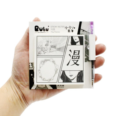 Giấy Note Hình Kèm Bút 75 x 75 mm - Bu Bu BLTP-0341 - Mẫu 1 (70 Tờ)