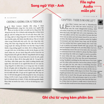 (Sách song ngữ kèm file audio Tiếng Anh) KHU VƯỜN BÍ MẬT – Frances Hodgson Burnett – Zga dịch – HG Books