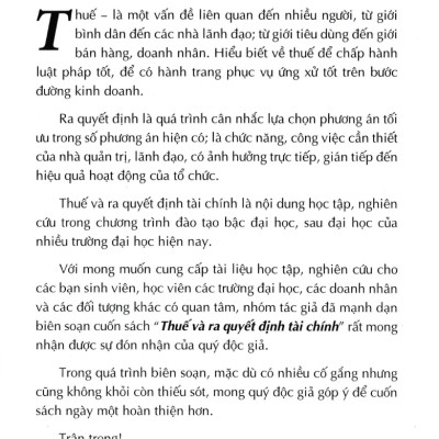 Thuế Và Ra Quyết Định Tài Chính - KT