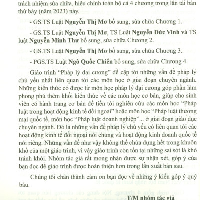 Giáo trình Pháp lý đại cương