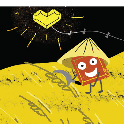 Sách tiếng Anh THE GOLDEN HEART - Giải thưởng sách tranh Ehomebooks