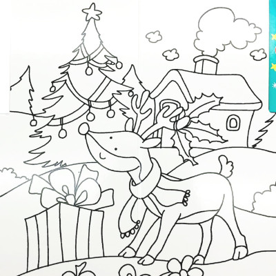 Wipe Clean Colouring Books - Rudolph