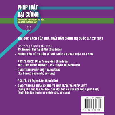 Pháp luật đại cương (Dùng trong các trường đại học, cao đẳng và trung cấp)