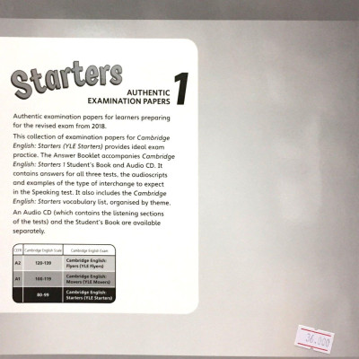 Cambridge English Starters 1 for Revised Exam from 2018 Ans Booklet