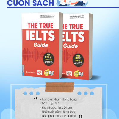 Sách - The True Ielts Guide - Cẩm nang hướng dẫn tự học IELTS chuẩn cho người mới bắt đầu