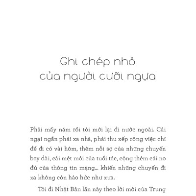 Ghi chép nhỏ của người cưỡi ngựa