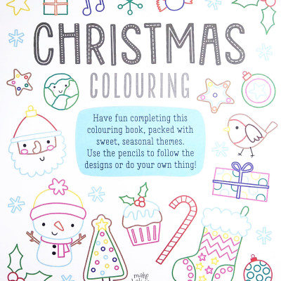 Eraser Pencil Toppers: Christmas Colouring