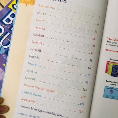 Sách summer brain quest 4&5 phát triển tư duy iq cho bé - in màu ( tiếng anh, 9 - 10 tuổi )