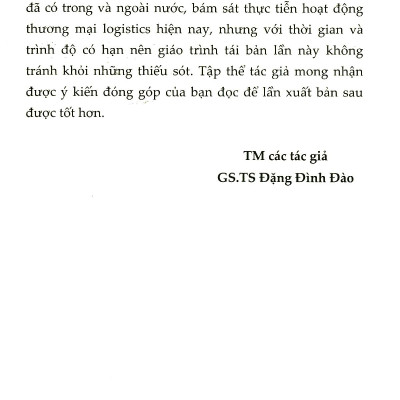 Giáo Trình Kinh Tế Thương Mại-Dịch Vụ (Dành Cho Ngành Kinh Tế, Logistics Và Quản Trị Kinh Doanh)