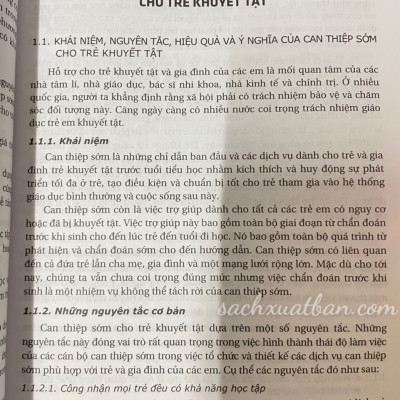 Sách Giáo Trình Can Thiệp Sớm Cho Trẻ Khuyết Tật